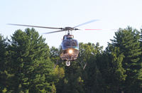 N366SP @ KASH - State Police Helo hovering at Daniel Webster College Airshow 2005 - by Mark Silvestri
