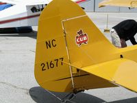 N21677 @ WVI - 1938 Piper J3C-65 Cub as NC21677 @ fly-in Watsonville, CA - by Steve Nation