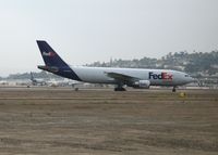 N728FD @ SAN - FedEx A300B-622R taxying under summer haze @ San Diego, CA - by Steve Nation