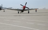 N334FS @ MER - P-51D 44-72907 taxying in for West Coast Formation Clinic weekend @ Castle AFB, CA - by Steve Nation