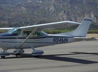 N94MN @ SZP - 1985 Cessna 182R Skylane, Continental O-470-U 230 Hp, taxi to Runway 22 - by Doug Robertson