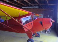 N34746 @ SZP - 1941 Porterfield FP-65 COLLEGIATE, Continental C75 75 Hp upgrade from original rare Franklin power, panel off from annual inspection - by Doug Robertson