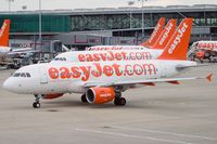 G-EZIA @ STN - Line up of some Easy Jet planes.
