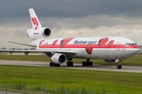 PH-MCU @ STN - On the way to the Cargo Apron.