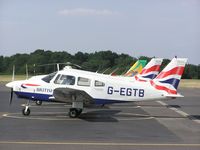 G-EGTB @ EGTB - Piper PA-28 of British Airways Flying Club - by Simon Palmer