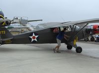 N35786 @ CMA - 1941 Piper J-5A CUB CRUISER as L-4F GRASSHOPPER, Continental A&C75 75 Hp, impressed from civil source - by Doug Robertson