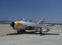 N687 @ CMA - 1953 Mikoyan-Gurevich MIG-15UTI as NX687 'Red Bull', NATO code name Midget, Klimov VK-1A afterburning 5,952 lb st turbojet, Max speed: 668 mph, climb rate: 11,480 ft/min., Ceiling: 50,855 ft, MIG-15s first seen by the West in Korean War. - by Doug Robertson