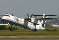 G-JEDL @ EGCC - Flybe Dash 8 - by Kevin Murphy