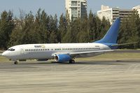 N906MA @ SJU - Miami Air Boeing 737-800 in basic Excel Airways colros - by Yakfreak - VAP