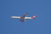 UNKNOWN @ SYD - A340 of Virgin Atlantic passing overhead Sydney airport - by Micha Lueck