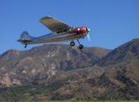 N195WG @ SZP - 1952 Cessna 195A BUSINESSLINER, Jacobs L4/R755A 300 Hp, takeoff climbout Runway 22 - by Doug Robertson