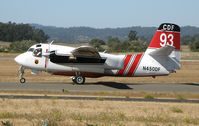 N450DF @ STS - Pilot Walt Darren taxis CDF S-2T Tanker #93 (Chico, CA-based) for take-off at Charles M. Shulz Airport, Santa Rosa, CA and retardent drop on Yountville Fire - by Steve Nation