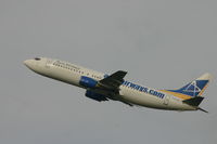 F-GLXQ @ BRU - flight SN3631 takes off from rwy 20 to CDG