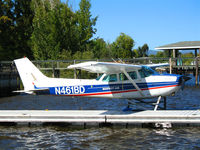 N461BD - Down from Anchorage for 2006 Clear Lake Splash-in is Bigfoot Air's 1978 float-equipped 172N moored at Skylark Shores Motel, Lakeport, CA - by Steve Nation
