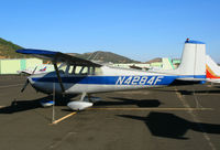 N4284F @ DVO - 1958 Cessna straight-tailed 172 visiting from University Airport, Davis (CA) @ Gnoss Field (Novato), CA - by Steve Nation