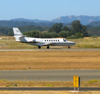 N525RD @ STS - Phillips Plastic 1991 Cessna 560 rolling @ Sonoma County Airport (Santa Rosa), CA - by Steve Nation