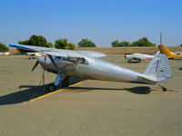 N77918 @ O52 - all silver 1946 Luscombe 8A @ Sutter County Airport (Yuba City), CA - by Steve Nation