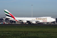 N415MC @ AMS - N415MC  Boeing 747-47UF  Emirates SkyCargo - by Mark Giddens
