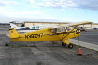 N38297 @ AJO - Rudderless 1941 Piper J5A Cub @ Corona Municipal Airport, CA - by Steve Nation