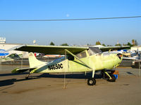 N4650C @ RHV - 1953 Cessna 170B still in green primer minus prop & rudder under setting moon @ Reid-Hillview Airport (San Jose), CA - by Steve Nation