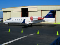 N131TR @ SQL - Well Fargo Bank leased 2001 Learjet 60 @ Hayward Municipal Airport, CA - by Steve Nation