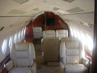 N779SG @ ORL - interior of Falcon 900 - by Florida Metal