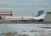 N682RW @ CYYC - In Calgary for game against Flames on 17th - by Bill Knight