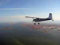 N2836A @ KGLS - My skywagon over Galveston Bay - by Darren Bond