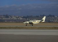 N9875C @ CMA - 1983 Cessna T303 CRUSADER, two Continental TSIO-520-AE 250 Hp, taxi - by Doug Robertson