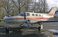 N414FZ @ EGHH - Cessna 414 Chancellor II - by Les Rickman