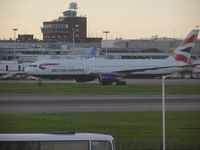 G-BZHC @ EGLL - British Airways B-767 taxi from Terminal 1, Heathrow - by John J. Boling