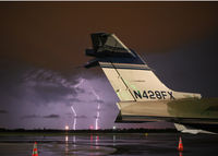N428FX @ VRB - one of 20 great lightning shots from a storm in fl june 2006 - by Scott Boileau