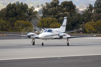 N168MA @ SMO - Paloma Air LLC 1982 Cessna 425 (Turboprop) N168MA on takeoff roll on RWY 21.