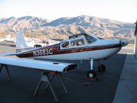 N3683C @ SZP - Starboard view of 1954 Cessna 180 (Look ma, no wing!) @ Santa Paula Airport, CA