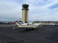 N7001R @ CMA - 1966 Piper PA-28-140 CHEROKEE, Lycoming O-320-E2A 150 Hp, CMA Tower behind - by Doug Robertson