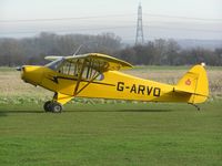 G-ARVO @ EGSP - PA-18 Super Cub at Sibson - by Simon Palmer