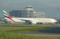 A6-EBS @ EGCC - Emirates - Taxiing - by David Burrell