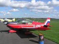 G-BNIK @ EGBT - Robin HR200 at Turweston - by Simon Palmer