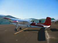 N8956Q @ DVO - Cessna 180A with cockpit cover @ Gnoss Field (Novato), CA - by Steve Nation