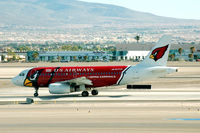 N837AW @ LAS - America West painted up for Arizona Cardinals - by John Little