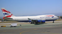 G-BNLV @ KLAX - British Airways 747 taxi out at LAX - by John J. Boling