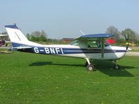 G-BNFI @ EGTN - Cessna 150J at Enstone - by Simon Palmer