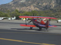 N177PS @ SZP - 2000 Aviat PITTS S-2C, Lycoming AEIO-540, taxi to Rwy 22 - by Doug Robertson