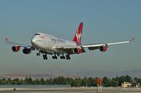 G-VROM @ KLAS - Virgin Atlantic - 'Barbarella' / 2001 Boeing Company 747-443 - by Brad Campbell
