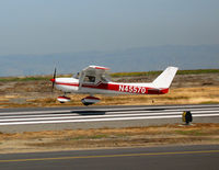 N45570 @ SQL - San Mateo Flying Club 1975 Cessna 150M on training flight @ San Carlos, CA