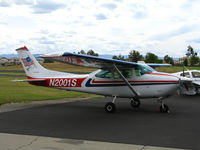 N2001S @ O41 - Patriotic 1977 Cessna 182Q at Woodland Aviation @ Watts-Woodland Airport, CA - by Steve Nation