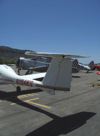 N104KS @ SZP - 1995 Diamond DA-20-A1 KATANA (Samurai Sword), Rotax 912A-3 79.9 Hp, 2.27/1 reduction gear to Hoffman composite blades Constant Speed prop, cruise speed at 75% 137 mph, T-tail - by Doug Robertson