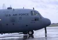 63-7839 @ CID - C-130E at the base of the control tower - by Glenn E. Chatfield