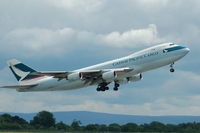 B-HVZ @ EGCC - Cathay Pacific Cargo - Taking off - by David Burrell