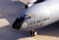 57-1463 @ CID - KC-135E parking at the base of the tower.  Film got hot, left brown haze. - by Glenn E. Chatfield